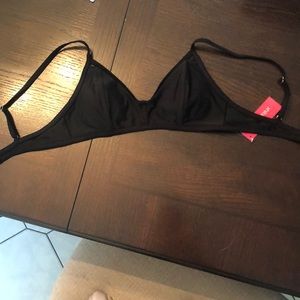 NWT black bikini top